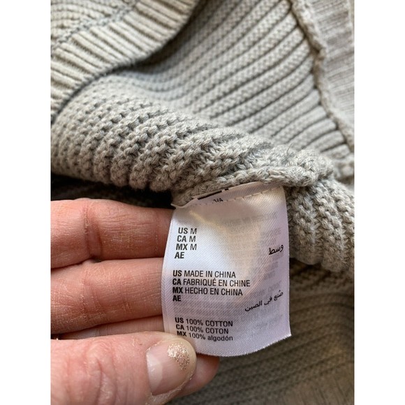 NWT $70 Charter Club Womens Gray Ribbed Long Sleeve V Neck Sweater Size Medium - Picture 12 of 12